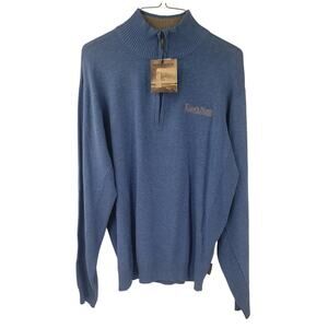 WEATHERPROOF Quarter Zip Blue Pullover Sweater Men's Size Medium M *NWT